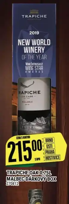 TRAPICHE OAK 0,75L MALBEC DÁRKOVÝ BOX