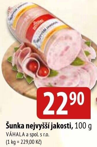 Bala Šunka nejvyšší jakosti, 100 g nabídka