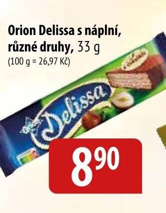 Bala Orion Delissa s náplní, různé druhy, 33 g nabídka