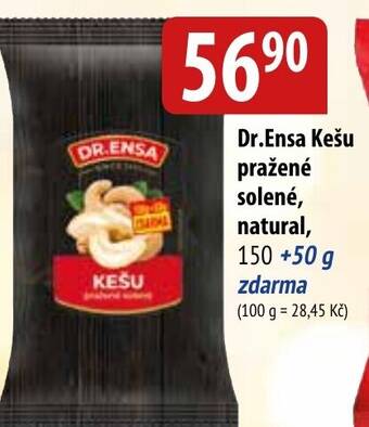 Bala Dr.Ensa Kešu pražené solené, natural nabídka