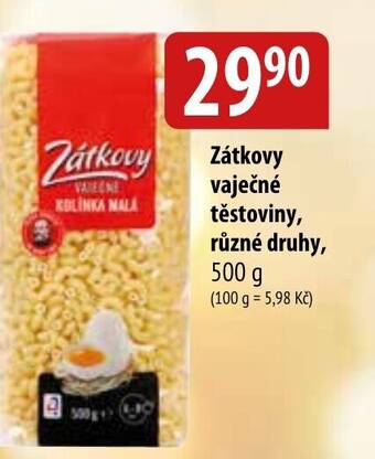Bala Zátkovy vaječné těstoviny, různé druhy nabídka