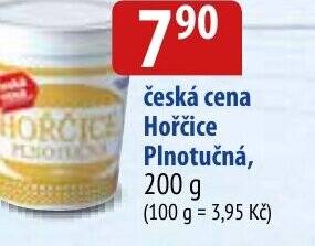 Bala česká cena Hořčice Plnotučná, 200 g nabídka