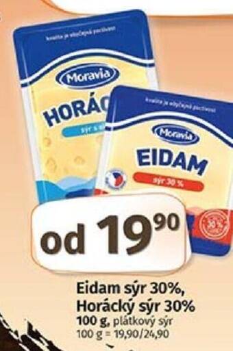 COOP TIP Eidam sýr 30%, Horácký sýr 30% nabídka