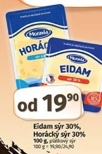COOP TIP Eidam sýr 30%, Horácký sýr 30% nabídka