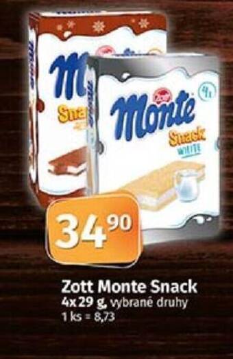 COOP TIP Zott Monte Snack 4x 29 g nabídka