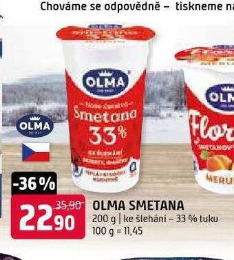 Terno Olma smetana ke šlehání 33% nabídka
