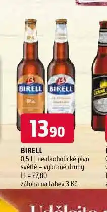 Terno Pivo birell nealko nabídka