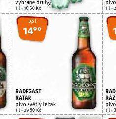 Terno Pivo radegast ratar nabídka