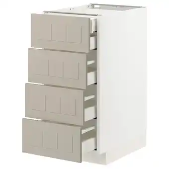 IKEA Metod / maximera spod. sk. 4 čela/2 nízké/3 stř. zás, bílá/stensund béžová, 40x60 cm nabídka