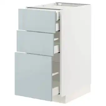 IKEA Metod / maximera spod. sk. 3čela/2níz/1stř./1vys.zás, bílá/kallarp světle zeleno-modrá, 40x60 cm nabídka