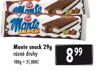 Qanto Monte snack 29g nabídka