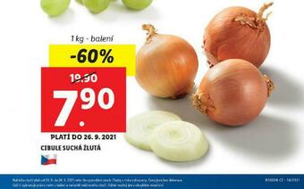 Lidl Cibule suchá žlutá nabídka