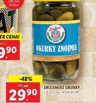 Lidl Znojemské okurky nabídka