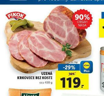 Lidl Uzená krkovice bez kosti nabídka