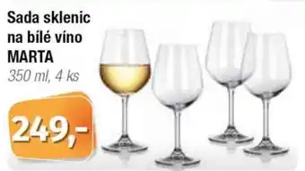 Konzum Sada sklenic na bílé víno MARTA 350 ml, 4 ks nabídka