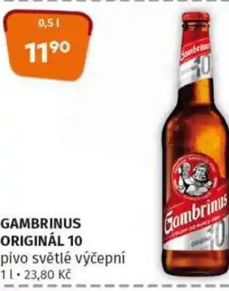 Konzum GAMBRINUS ORIGINÁL 10 nabídka