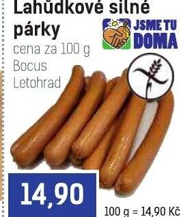 Konzum Lahůdkové silné párky nabídka