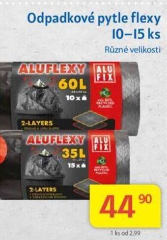 Kubík potraviny Odpadkové pytle flexy 10-15 ks nabídka