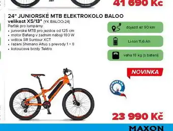 Auto Kelly 24 juniorské mtb elektrokolo baloo nabídka