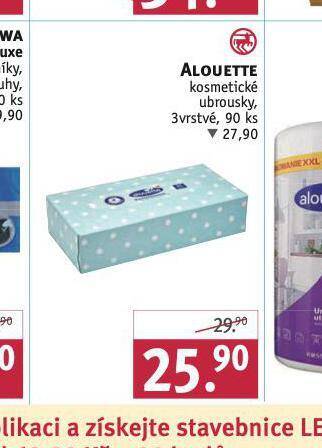 Rossmann Alouette kosmetické ubrousky nabídka