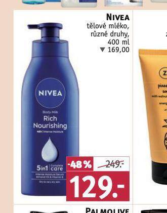 Rossmann Nivea tělové mléko nabídka