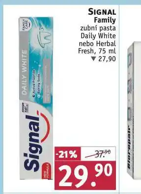 Rossmann Signal family zubní pasta nabídka