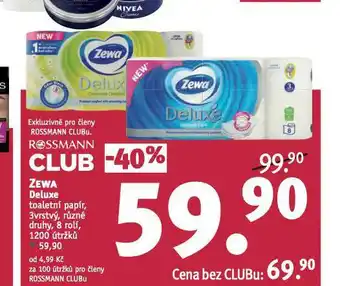 Rossmann Zewa deluxe toaletní papír nabídka