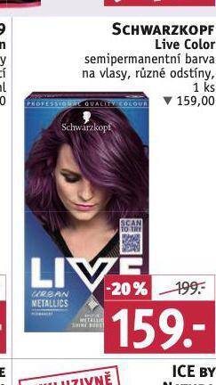 Rossmann Schwarzkopf live color barvy na vlasy nabídka