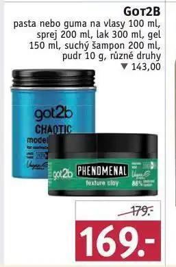 Rossmann Got2b pasta, guma na vlasy nabídka