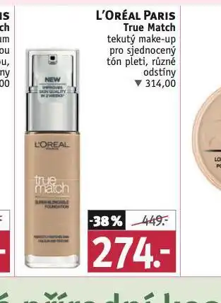 Rossmann Loreal paris tekutý make-up nabídka