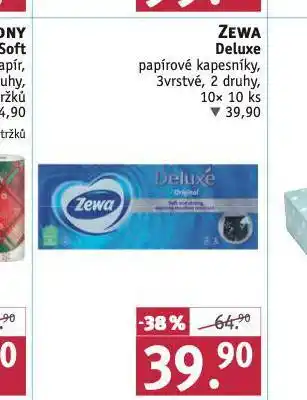 Rossmann Zewa deluxe papírové kapesníky nabídka