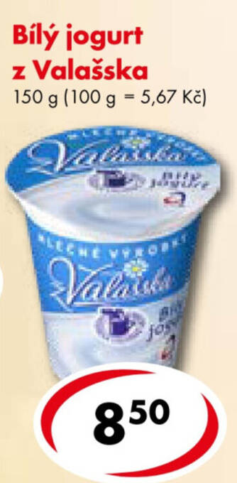 CBA Bílý jogurt z Valašska 150 g nabídka