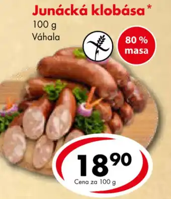 CBA Junácká klobása 100 g nabídka