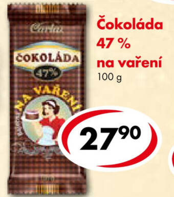 CBA Čokoláda 47% na vaření 100 g nabídka