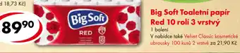 CBA Big Soft Toaletní papír Red 10 rolí 3 vrstvý nabídka
