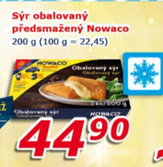 ESO MARKET Sýr obalovaný předsmažený Nowaco 200 g nabídka