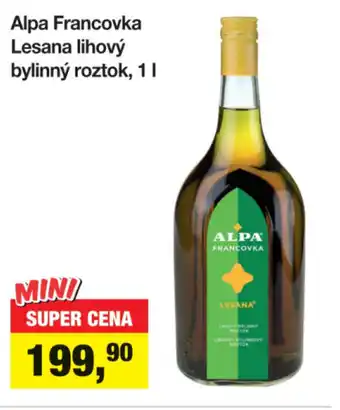 Alpa Francovka Lesana lihový bylinný roztok, 1 l.