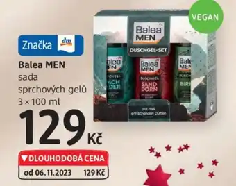 dm drogerie Balea MEN sada sprchových gelů nabídka