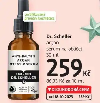 dm drogerie Dr. Scheller argan sérum na obličej 30 ml nabídka