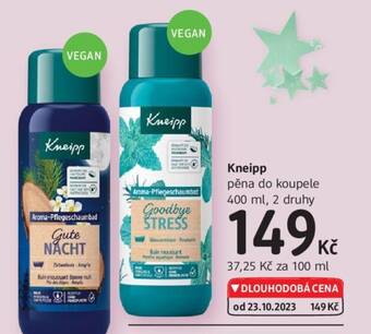 dm drogerie Kneipp pěna do koupele 400 ml, 2 druhy nabídka