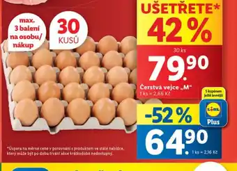 Lidl Čerstvá vejce M nabídka