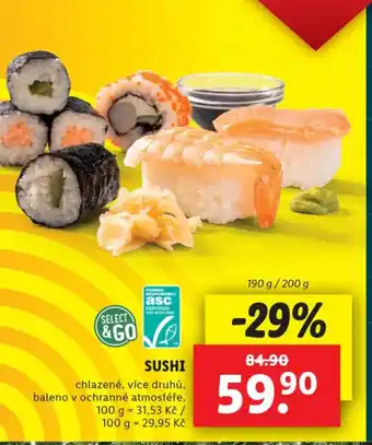 Lidl SUSHI nabídka