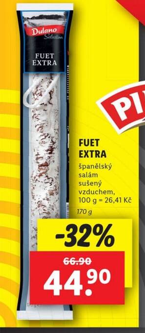 Lidl FUET EXTRA nabídka