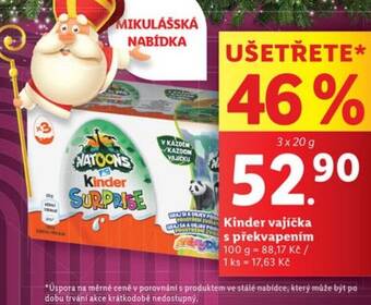 Lidl Kinder vajíčka s překvapením nabídka