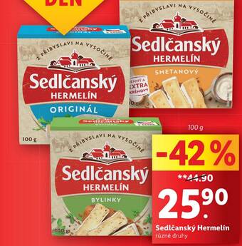 Lidl Sedlčanský Hermelín nabídka