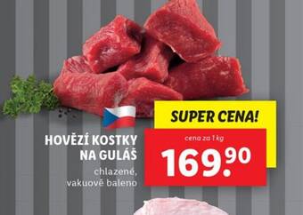 Lidl HOVĚZÍ KOSTKY NA GULÁŠ nabídka