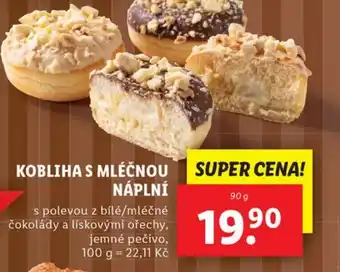 Lidl KOBLIHA S MLÉČNOU NÁPLNÍ nabídka