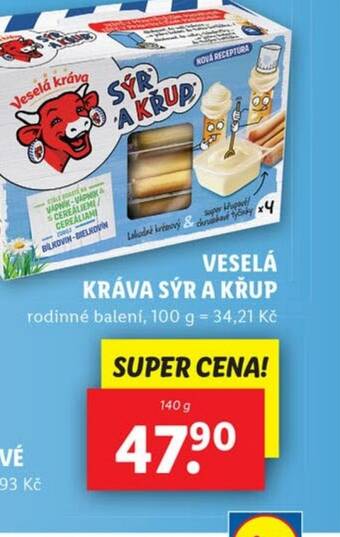 Lidl VESELÁ KRÁVA SÝR A KŘUP nabídka