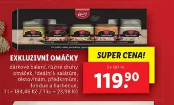 Lidl EXKLUZIVNÍ OMÁČKY nabídka
