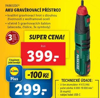 Lidl PARKSIDEⓇ AKU GRAVÍROVACÍ PŘÍSTROJ nabídka